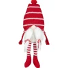 Outlet Plush Striped Sitting Christmas Gnome Figure - 18" - Red and White Gnomes