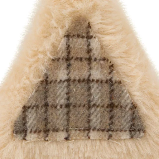 Outlet Plush Tree, Star and Heart Shaped Plaid Christmas Ornaments - 4.5" - Set of 3 Symbols