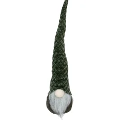 Outlet Pointy Hat Gnome Christmas Decoration - 18" - Dark Green Gnomes