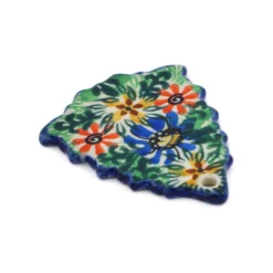 Outlet Polmedia Polish Pottery Christmas Tree Pendant 3" Profusion Collectibles