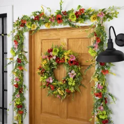 Sale Poppy and Eucalyptus Spring Wreath - 26