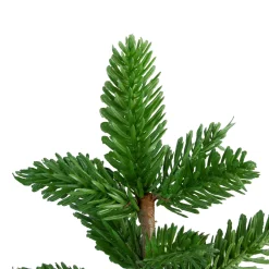 Online Potted Pine Medium Artificial Christmas Tree with Plaid Skirt - 1.3' - Unlit Potted