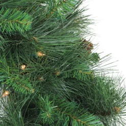 Best Pre-Lit Artificial White Valley Pine Christmas Wreath - 24" - Clear Lights Pre Lit