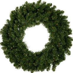 Hot Pre-Lit Battery Operated Canadian Pine Christmas Wreath - 24" - Clear LED Lights Pre Lit