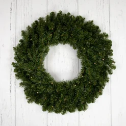 Hot Pre-Lit Battery Operated Canadian Pine Christmas Wreath - 24