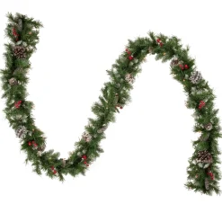 Sale Pre-Lit Battery Operated Frosted Verona Berry Pine Artificial Christmas Set - 5-Piece - Clear Lights Pre-Lit