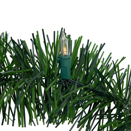 Online Pre-Lit Battery Operated Pine Christmas Garland - 18' x 3" - Warm White LED Lights Pre Lit