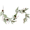 New Pre-Lit B/O Pinecone, Berry and Leaf Christmas Garland - 4.5' - Warm White Lights Pre Lit