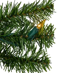 Pre-Lit Canadian Pine Artificial Christmas Wreath - 48" - Multicolor Lights Pre Lit