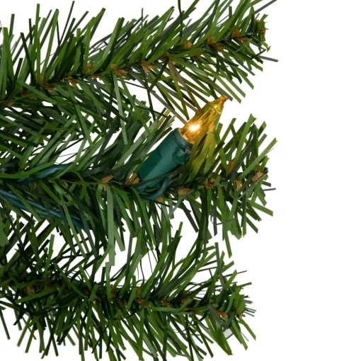Pre-Lit Canadian Pine Artificial Christmas Wreath - 48" - Multicolor Lights Pre Lit