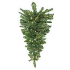 Outlet Pre-Lit Canadian Pine Artificial Christmas Teardrop Door Swag - 30" - Clear Lights Pre-Lit Swaga