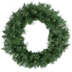 Best Pre-lit Chatham Pine Artificial Christmas Wreath, 24-Inch, Clear Lights Pre Lit