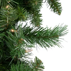 Best Pre-lit Chatham Pine Artificial Christmas Wreath, 24-Inch, Clear Lights Pre Lit