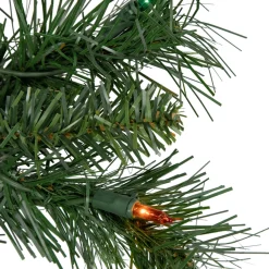 Sale Pre-lit Chatham Pine Artificial Christmas Wreath, 24-Inch, Multi-Color Lights Pre Lit