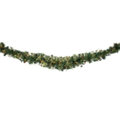 Best Pre-Lit Country Pine and Mini Pinecone Artificial Christmas Swag - 6' - Clear Lights Pre-Lit Swaga