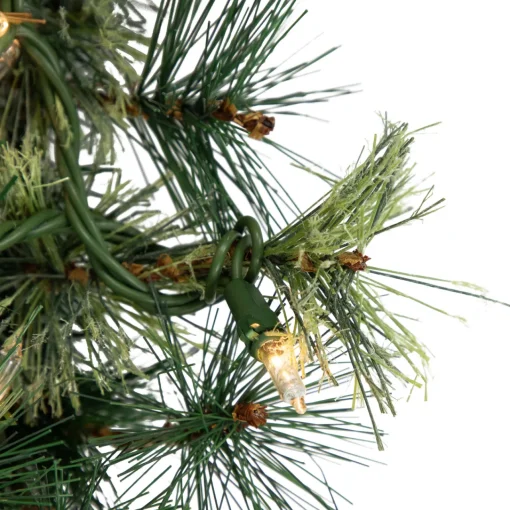 Best Pre-Lit Country Pine and Mini Pinecone Artificial Christmas Swag - 6' - Clear Lights Pre-Lit Swaga
