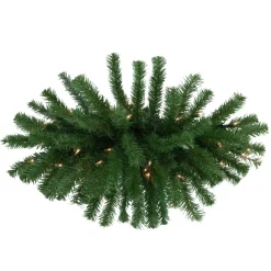 Outlet Pre-Lit Dorchester Pine Artificial Christmas Swag - 28" - Clear Lights Pre-Lit Swaga