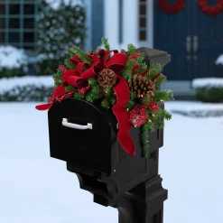 Outlet Pre-Lit Dorchester Pine Artificial Christmas Swag - 28" - Clear Lights Pre-Lit Swaga