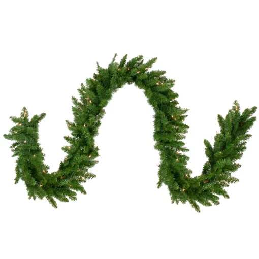 Online Pre-Lit Eastern Pine Artificial Christmas Garland - 9' x 12" - Clear Lights Pre Lit