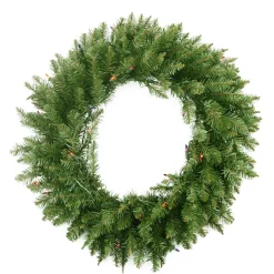Outlet Pre-Lit Northern Pine Artificial Christmas Wreath - 36" - Multi-Color Lights Pre Lit