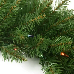 Outlet Pre-Lit Northern Pine Artificial Christmas Wreath - 36" - Multi-Color Lights Pre Lit