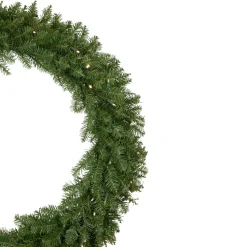 Hot Pre-Lit Rockwood Pine Artificial Christmas Wreath, 36-Inch, Warm White LED Lights Pre Lit