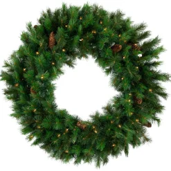 Sale Pre-Lit Royal Oregon Pine Artificial Christmas Wreath - 48" - Clear Lights Pre Lit