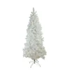Sale Pre-Lit Slim Flocked Pine Artificial Christmas Tree - 9' - Warm White LED Lights Pre-Lit
