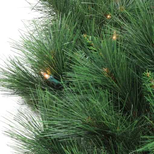 Outlet Pre-lit White Valley Pine Artificial Christmas Wreath - 48" - Clear Lights Pre Lit