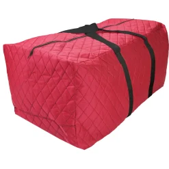 Quilted Red Christmas Holiday Storage Bag Storage