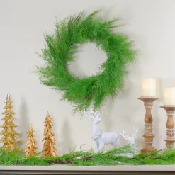 Discount Real Touch™? Artificial Cedar Christmas Wreath - 24" - Unlit Unlit