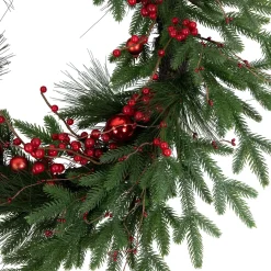 Hot Real Touch™? Berries and Pine Artificial Christmas Wreath - 32