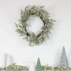 Hot Real Touch™? Berry and Eucalyptus Christmas Wreath - 18" - Unlit Unlit
