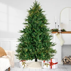 Sale Real Touch™? Full Pre-Lit Juniper Pine Artificial Christmas Tree - 6.5' - Warm White LED Pre-Lit