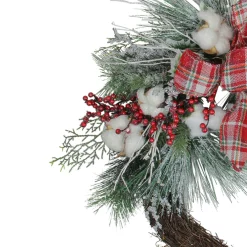 Best Real Touch™? Iced Mixed Pine and Holly Berry Artificial Christmas Wreath - 24