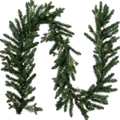 Hot Real Touch™? Pre-Lit Blue Spruce Artificial Christmas Garland - 9' x 14" - Clear Lights Pre Lit