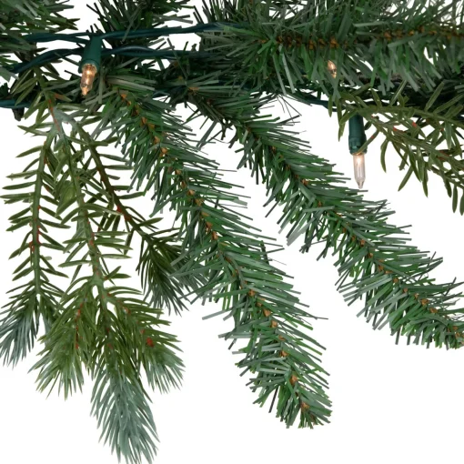 Hot Real Touch™? Pre-Lit Blue Spruce Artificial Christmas Garland - 9' x 14" - Clear Lights Pre Lit