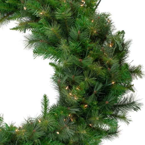 Online Real Touch™? Pre-Lit Canyon Pine Mixed Artificial Christmas Wreath - 48" - Clear Lights Pre Lit