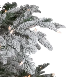 Sale Real Touch™? Pre-Lit Full Flocked Whistler Noble Fir Artificial Christmas Tree - 6.5' - Clear Lights Pre-Lit