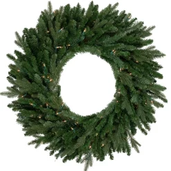Online Real Touch™ Pre-Lit Grande Spruce Artificial Christmas Wreath - 48" - Clear Lights Pre Lit