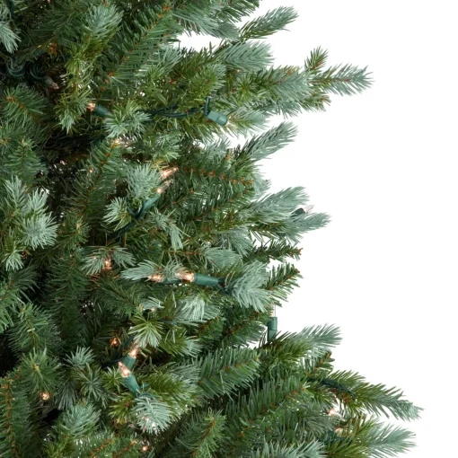 New Real Touch™? Pre-Lit Medium Blue Spruce Artificial Christmas Tree - 6' - Clear Lights Pre-Lit