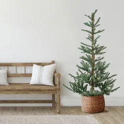 Sale Real Touch™? Pre-Lit Nordmann Fir Artificial Christmas Tree - 7.5' - Warm Clear LED Lights Pre-Lit