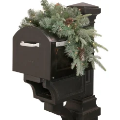 Clearance Real Touch™? Pre-lit Pinecone and Mixed Pine Artificial Mailbox Christmas Swag - 36" Pre-Lit Swaga
