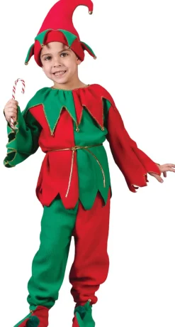 Best Red and Green Elf Plush Unisex Child Christmas Costume - Large Costumes
