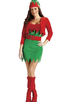 Clearance Red and Green Elfalicious Elf Women Adult Christmas Costume - Medium Costumes