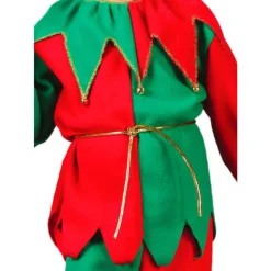 New Red and Green Fun Elf Plush Unisex Child Christmas Costume - Medium Costumes