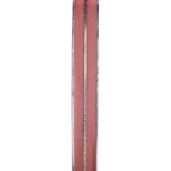 Sale Red and Silver Striped Christmas Wired Craft Ribbon 2.5" x 10 Yards Ribbons & Bows