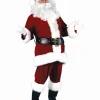 Sale Red and White Plush Velour Santa Claus Women Christmas Costume Suit - Standard Size Costumes