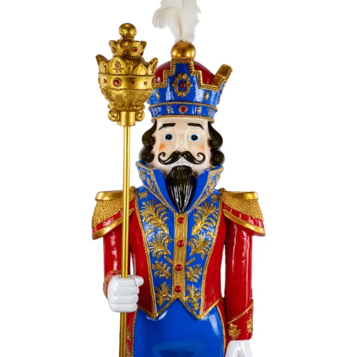 Online Regal Commercial Christmas Nutcracker Soldier with Scepter - 6.5' - Red and Blue Nutcrackers