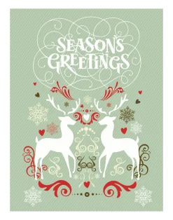 Clearance Reindeer Love Christmas Holiday Wall Decor Art Print Wall
